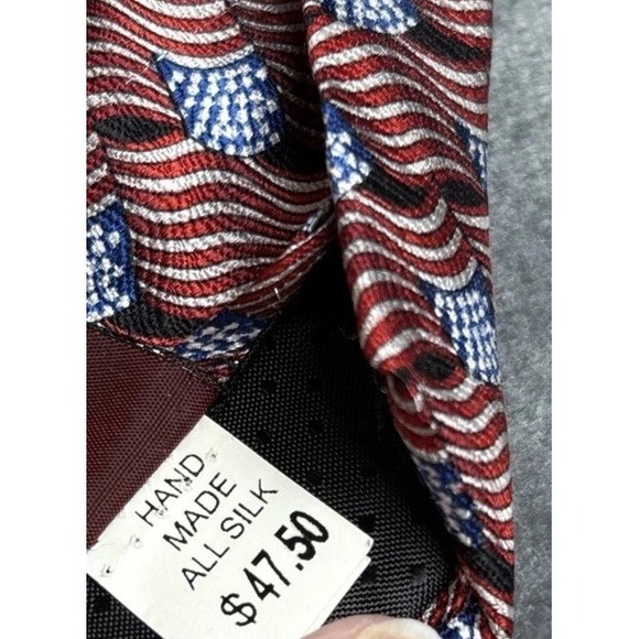 Museum Artifacts Tie Flags Patriotic Silk Extra Long 4x63" Red White Blue USA‎ - Picture 6 of 11